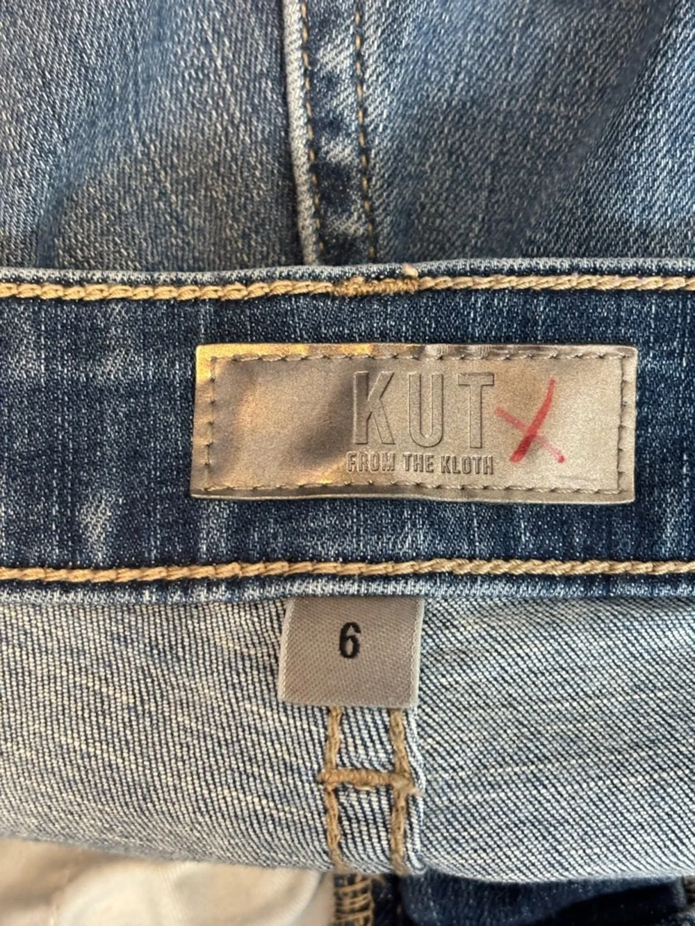 Kut From The Kloth Jeans Womens 6 Blue Stella Fab Ab Flare High Rise Denim